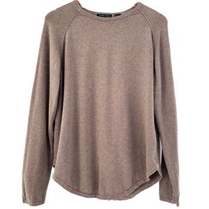 LNWT - Jeanne Pierre Tan Brown Lightweight Knit Long Sleeve Pullover Sweater - L